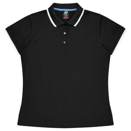 Northbridge Womens Polos Black White